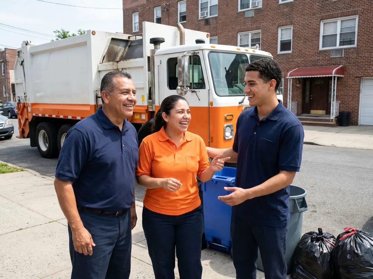 The Oak Ridge Dumpster Rental team — garbage collection service in Flushing, NY